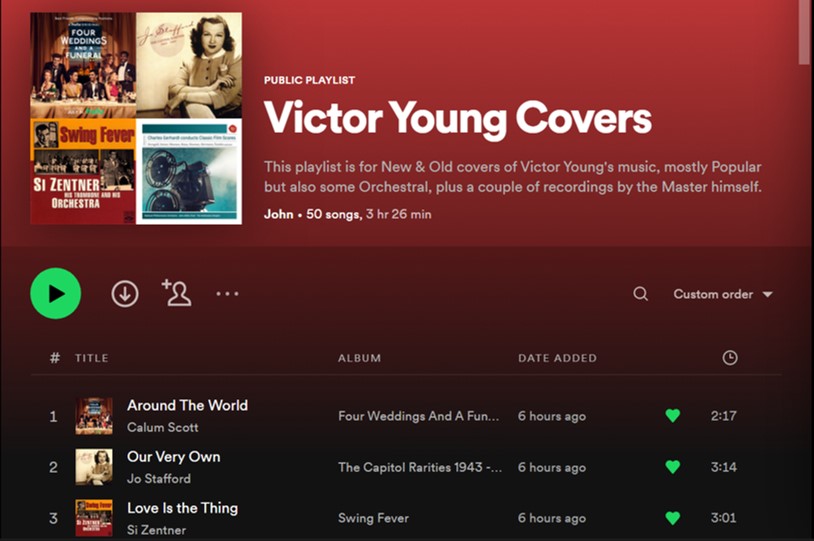 victor young spotify